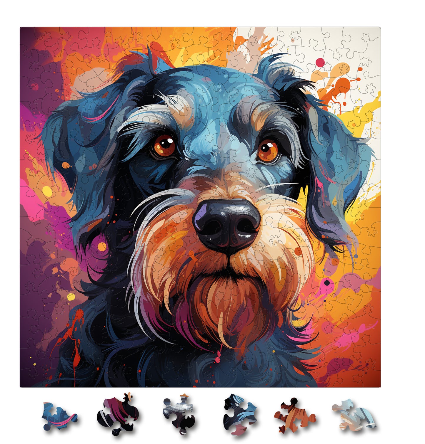 Puzzle cu Animale - Caini - Standard Schnauzer 3 - 200 piese - 30 x 30 cm