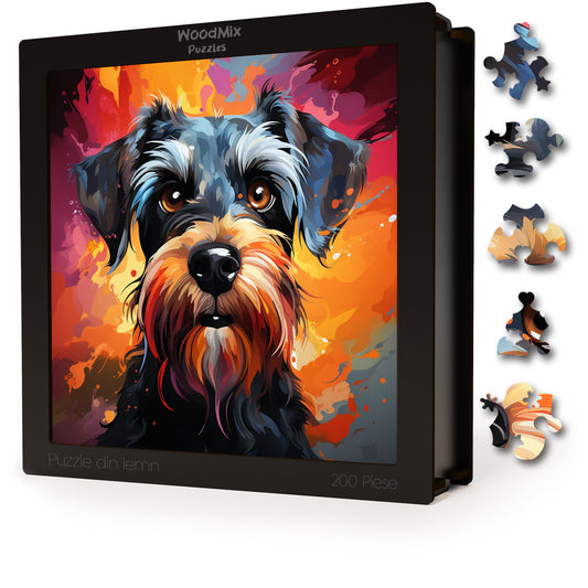 Puzzle cu Animale - Caini - Standard Schnauzer 4 - 200 piese - 30 x 30 cm