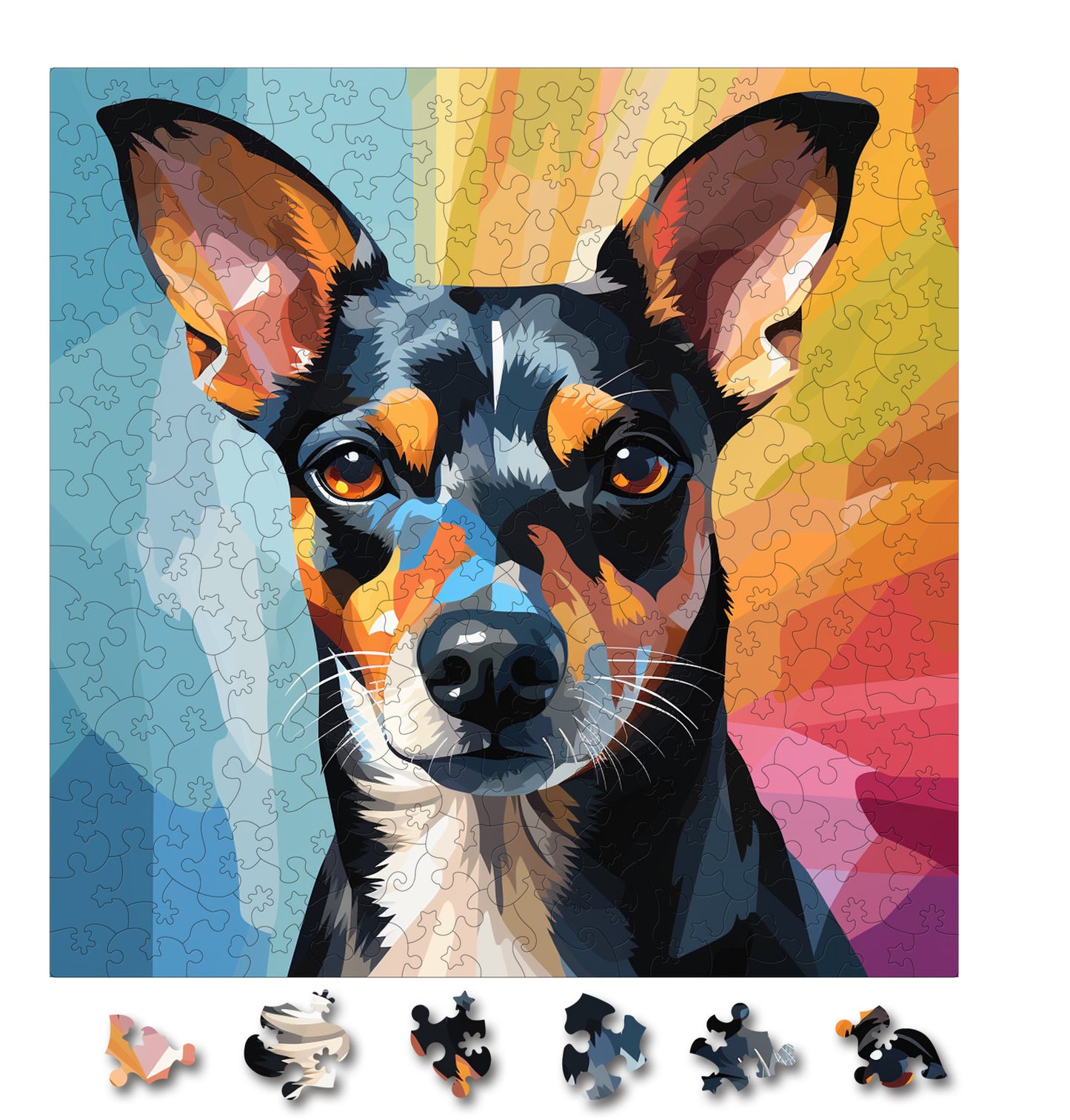 Puzzle cu Animale - Caini - Toy Fox Terrier 1 - 200 piese - 30 x 30 cm