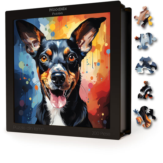 Puzzle cu Animale - Caini - Toy Fox Terrier 2 - 200 piese - 30 x 30 cm