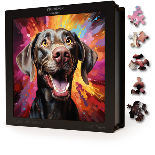 Puzzle cu Animale - Caini - Weimaraner 2 - 200 piese - 30 x 30 cm