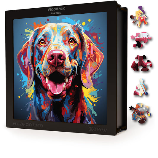 Puzzle cu Animale - Caini - Weimaraner 3 - 200 piese - 30 x 30 cm