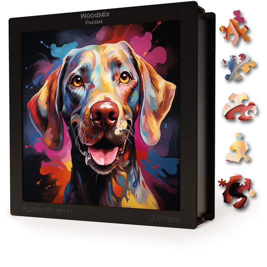 Puzzle cu Animale - Caini - Weimaraner 1 - 200 piese - 30 x 30 cm