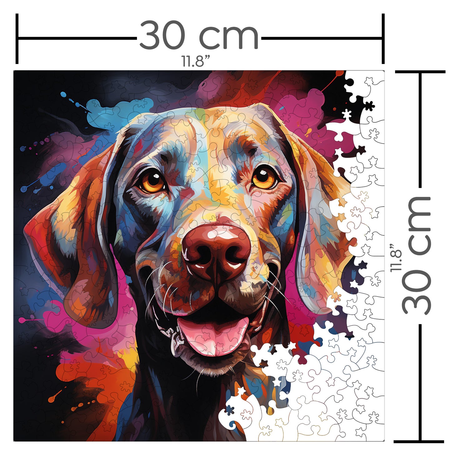 Puzzle cu Animale - Caini - Weimaraner 1 - 200 piese - 30 x 30 cm