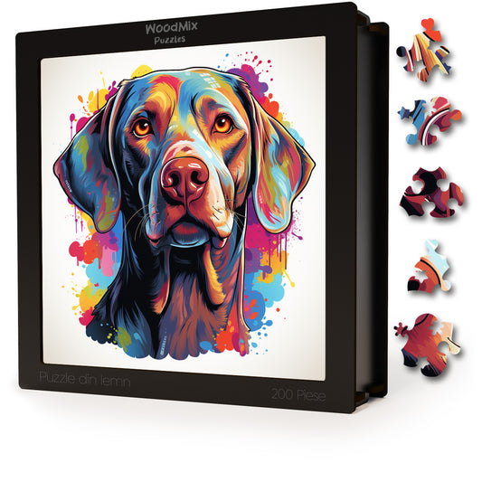 Puzzle cu Animale - Caini - Weimaraner 4 - 200 piese - 30 x 30 cm