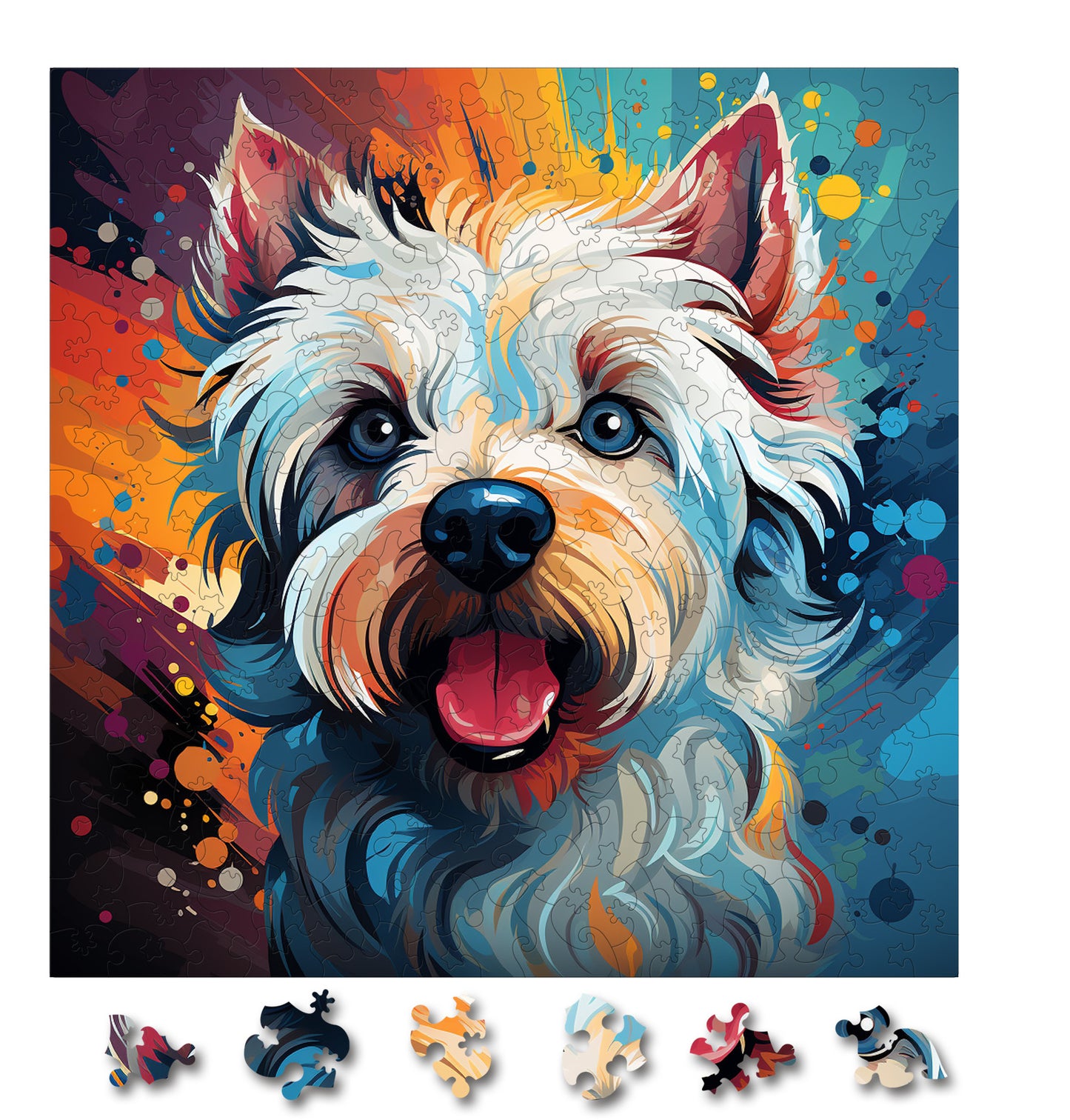 Puzzle cu Animale - Caini - West Highland White Terrier 2 - 200 piese - 30 x 30 cm