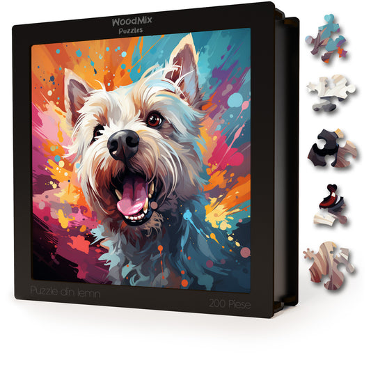 Puzzle cu Animale - Caini - West Highland White Terrier 1 - 200 piese - 30 x 30 cm