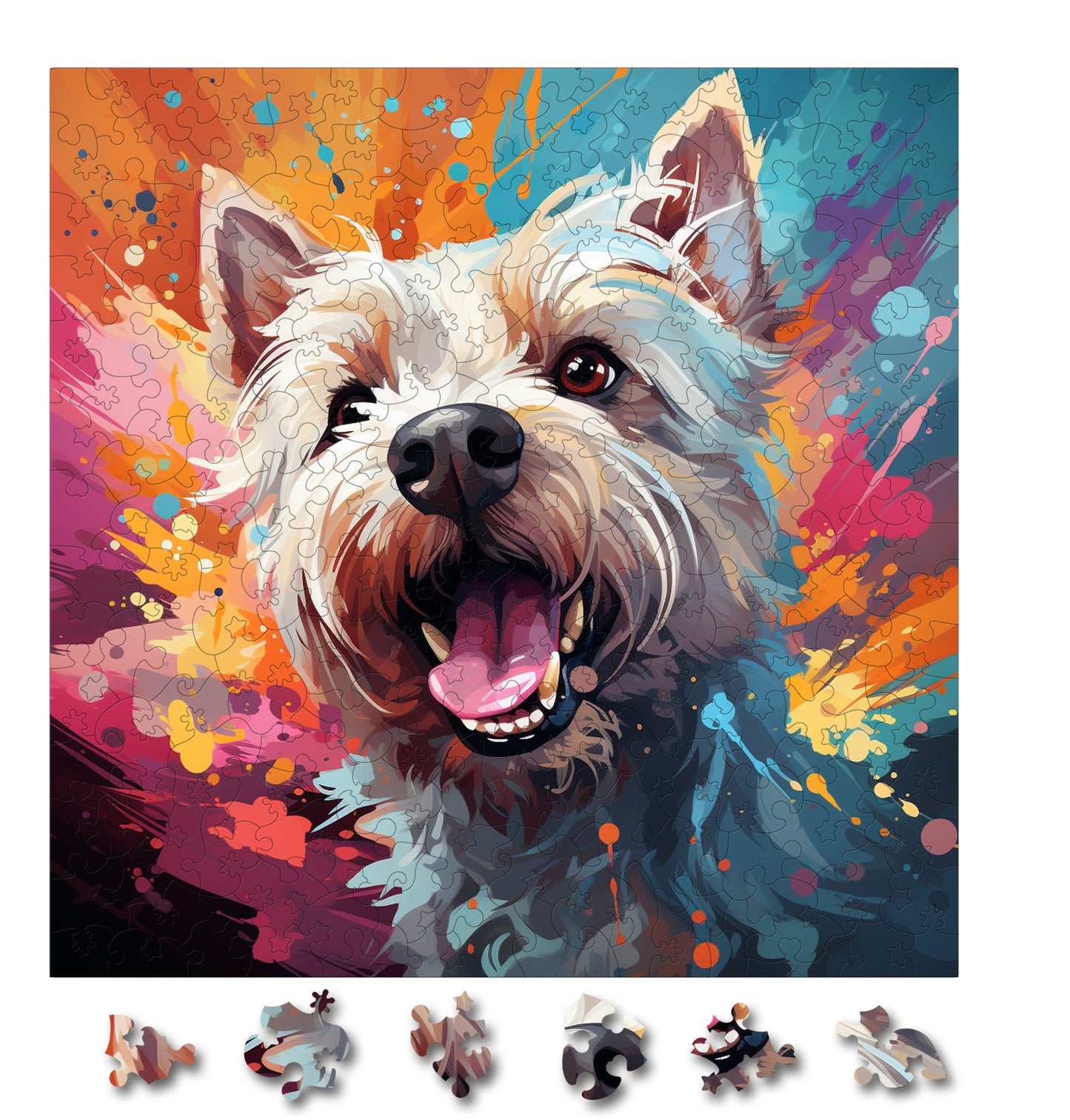 Puzzle cu Animale - Caini - West Highland White Terrier 1 - 200 piese - 30 x 30 cm