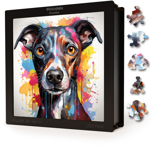 Puzzle cu Animale - Caini - Whippet 1 - 200 piese - 30 x 30 cm