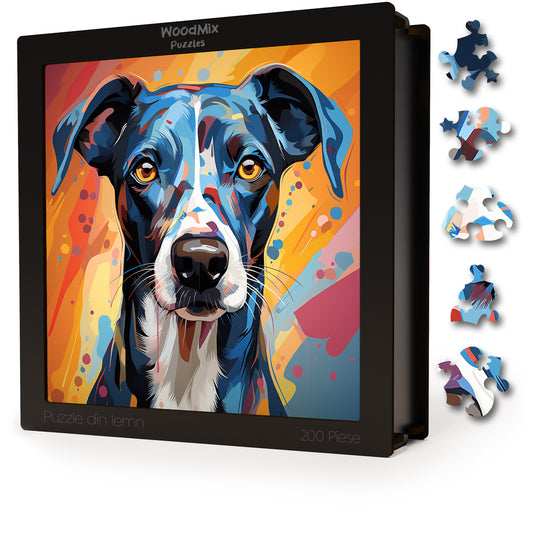 Puzzle cu Animale - Caini - Whippet 2 - 200 piese - 30 x 30 cm