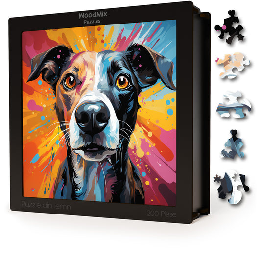 Puzzle cu Animale - Caini - Whippet 3 - 200 piese - 30 x 30 cm