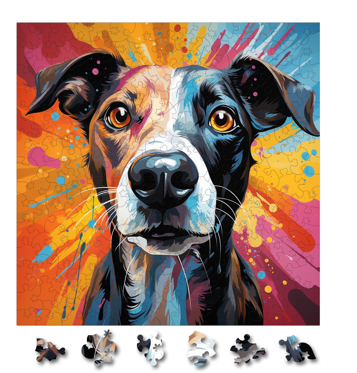 Puzzle cu Animale - Caini - Whippet 3 - 200 piese - 30 x 30 cm