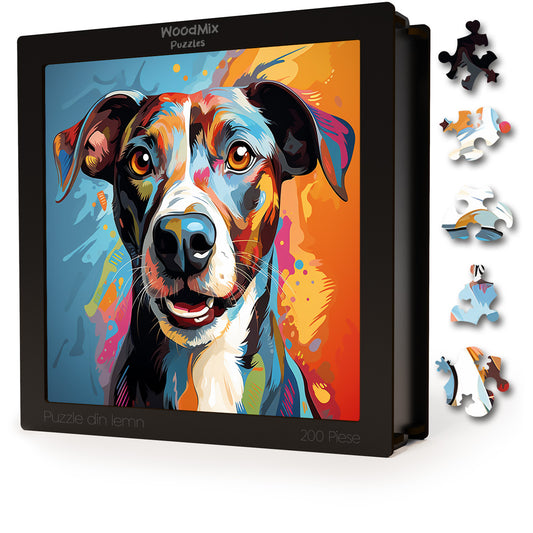 Puzzle cu Animale - Caini - Whippet 4 - 200 piese - 30 x 30 cm