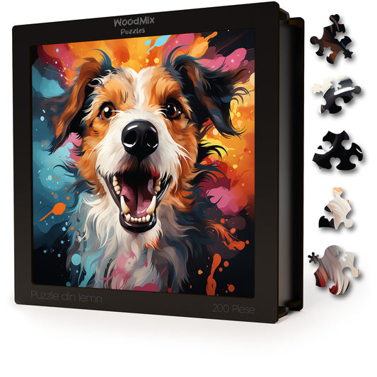 Puzzle cu Animale - Caini - Wire Fox Terrier 2 - 200 piese - 30 x 30 cm