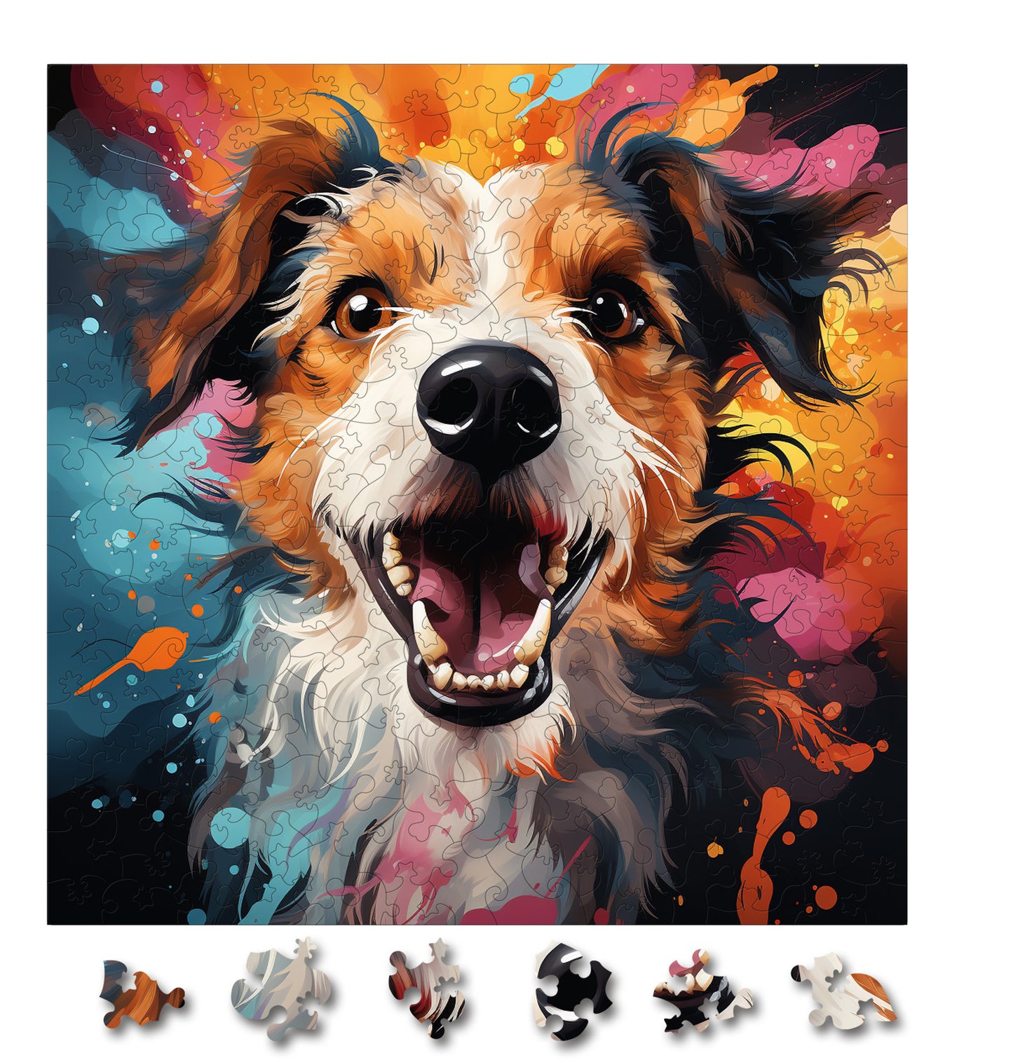Puzzle cu Animale - Caini - Wire Fox Terrier 2 - 200 piese - 30 x 30 cm