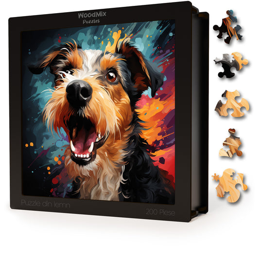 Puzzle cu Animale - Caini - Wire Fox Terrier 3 - 200 piese - 30 x 30 cm