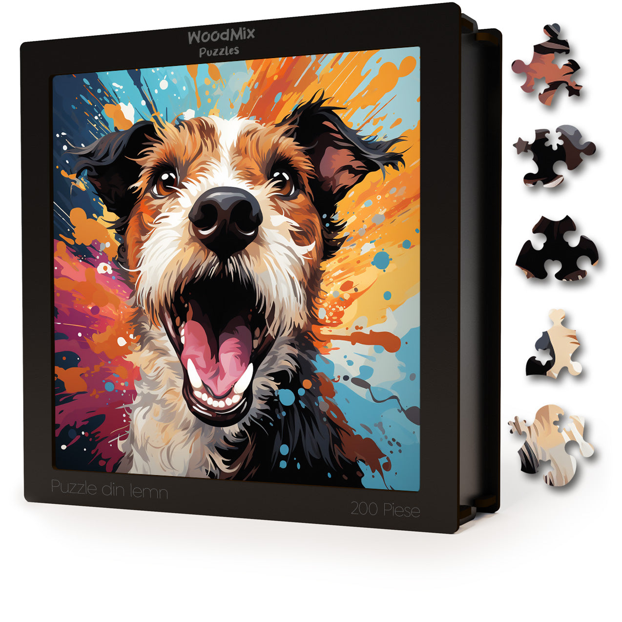 Puzzle cu Animale - Caini - Wire Fox Terrier 1 - 200 piese - 30 x 30 cm