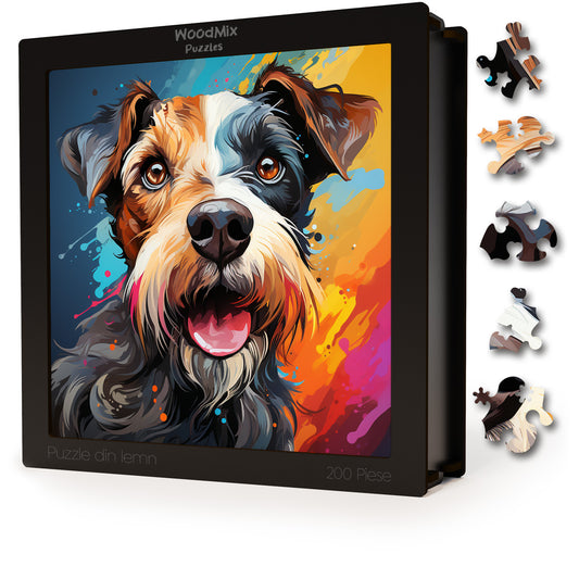 Puzzle cu Animale - Caini - Wire Fox Terrier 4 - 200 piese - 30 x 30 cm