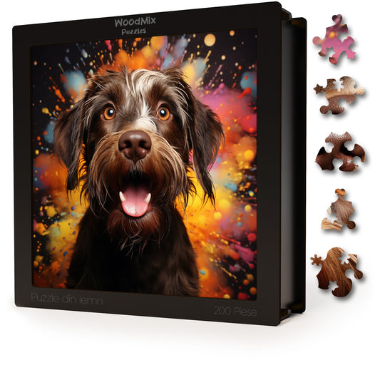 Puzzle cu Animale - Caini - Wirehaired Pointing Griffon 3 - 200 piese - 30 x 30 cm