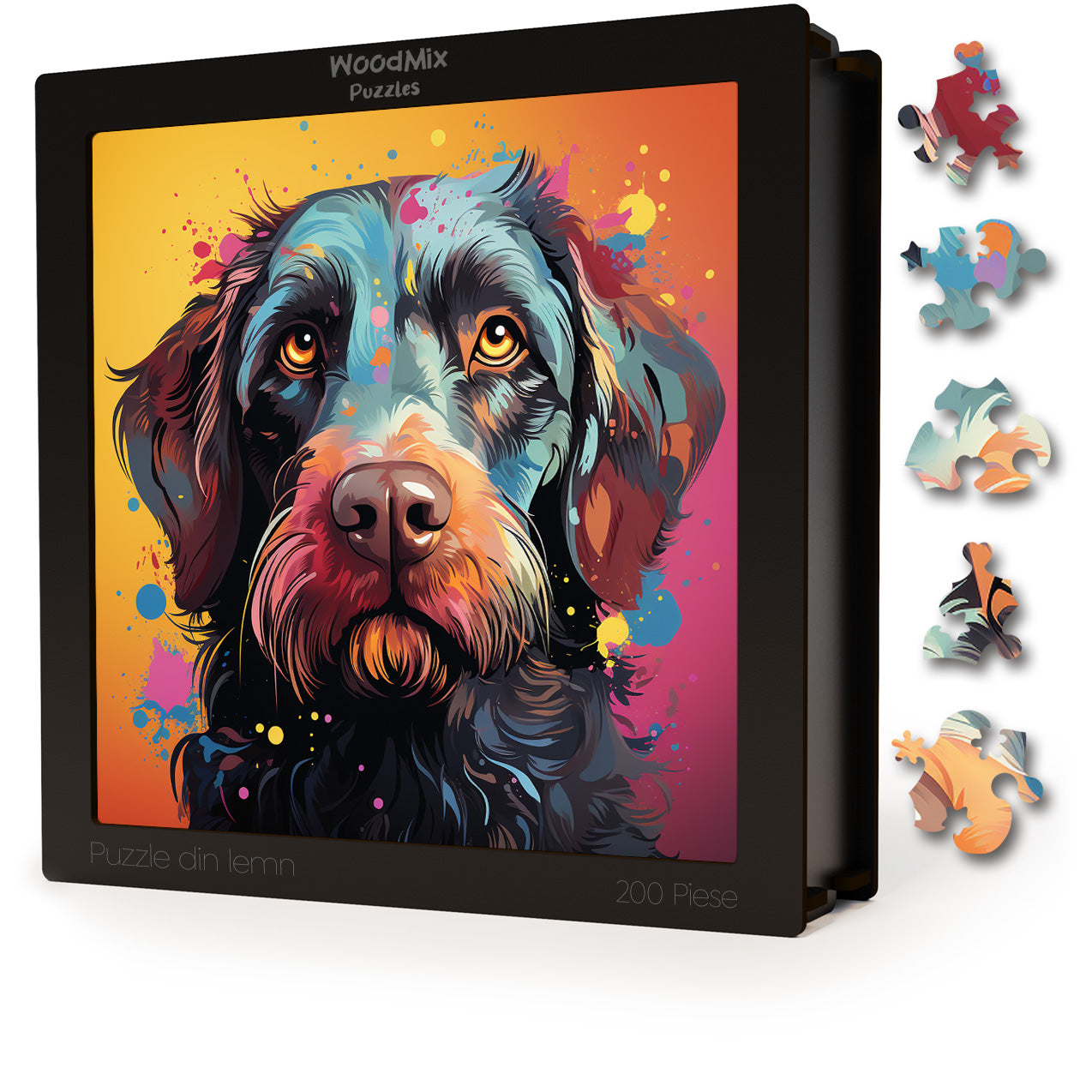 Puzzle cu Animale - Caini - Wirehaired Pointing Griffon 4 - 200 piese - 30 x 30 cm