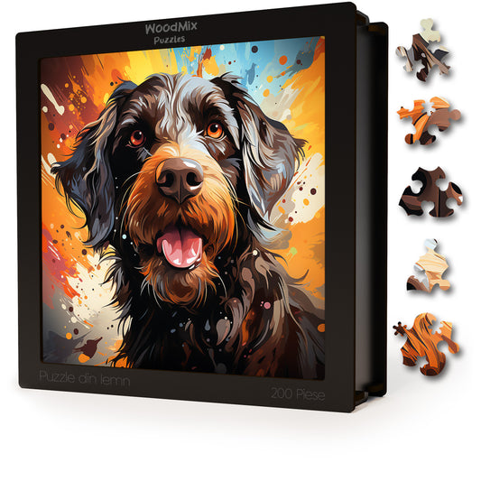 Puzzle cu Animale - Caini - Wirehaired Pointing Griffon 1 - 200 piese - 30 x 30 cm