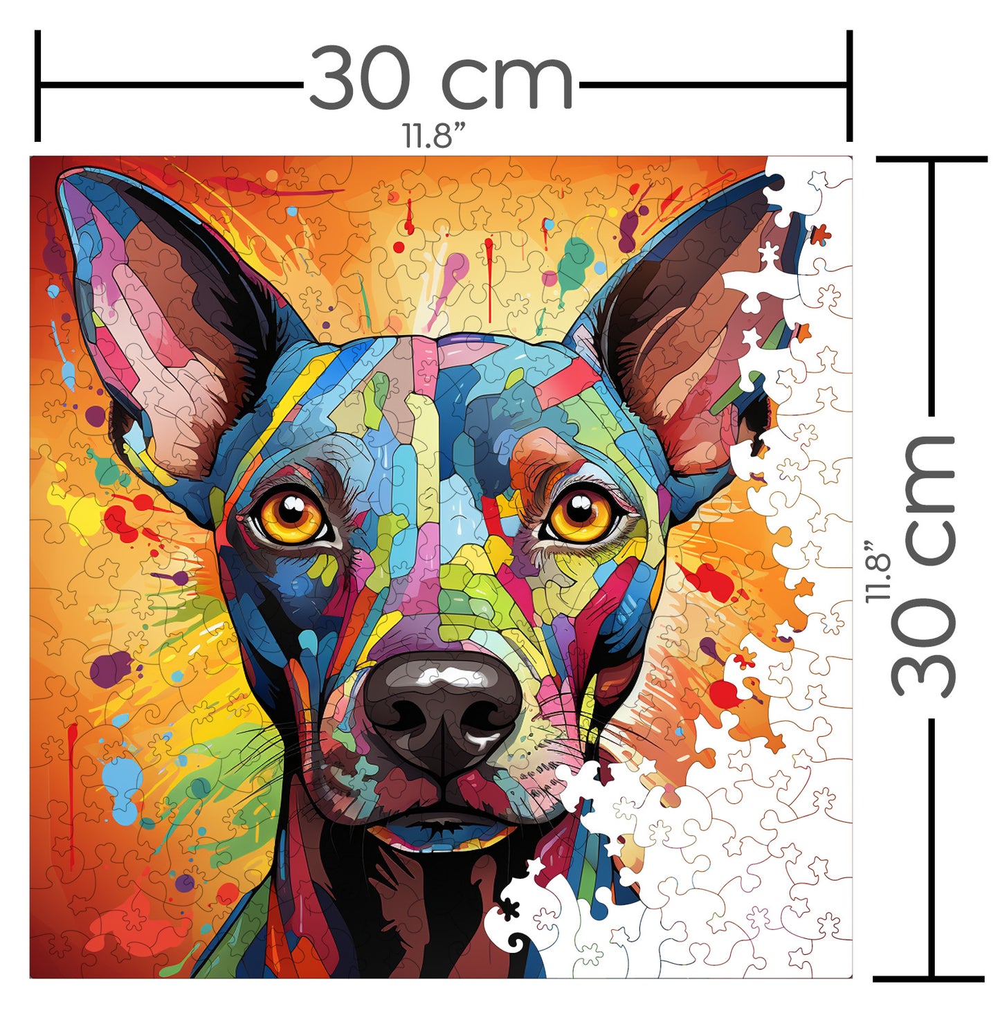 Puzzle cu Animale - Caini - Xoloitzcuintli 3 - 200 piese - 30 x 30 cm