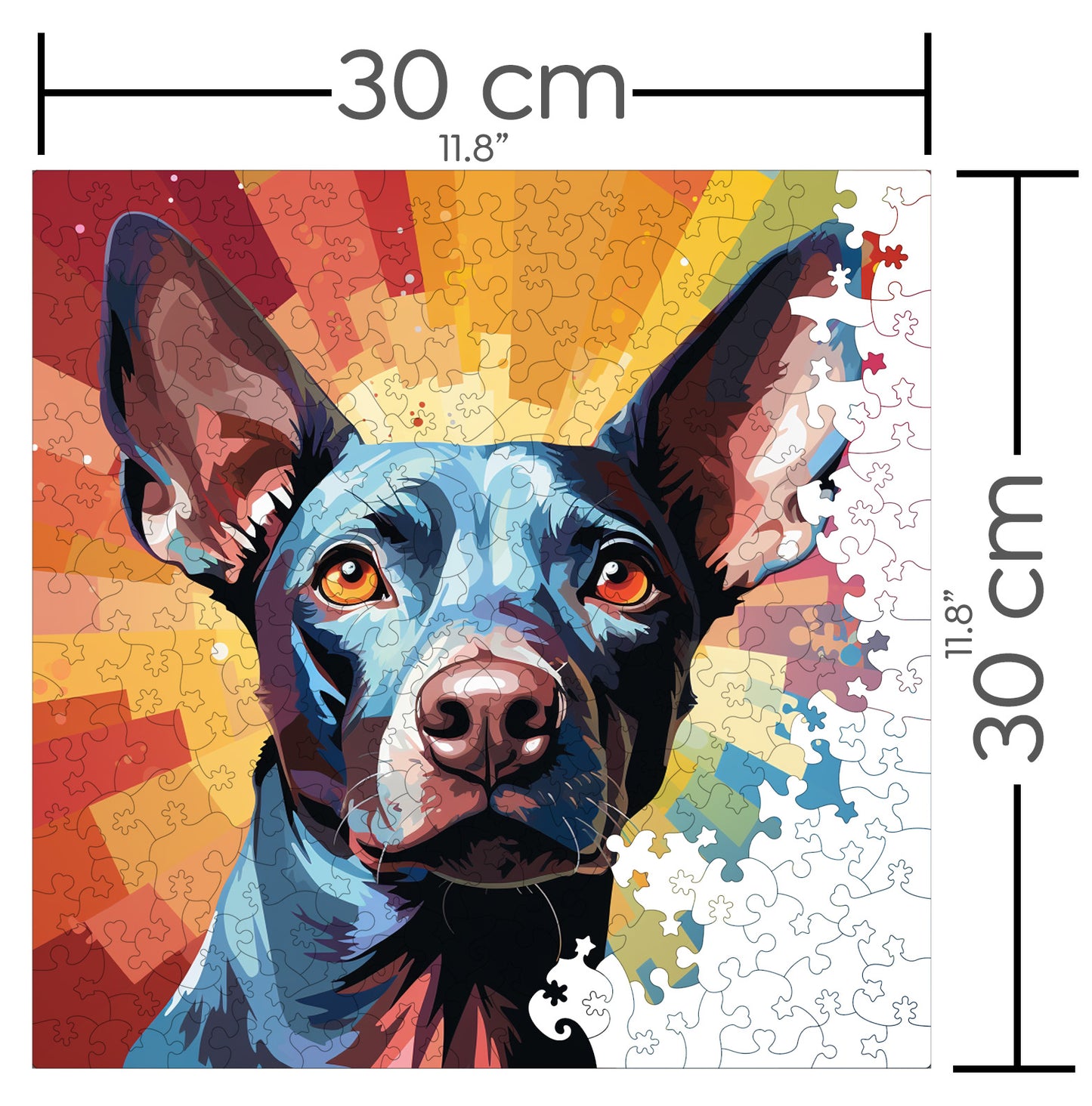 Puzzle cu Animale - Caini - Xoloitzcuintli 4 - 200 piese - 30 x 30 cm