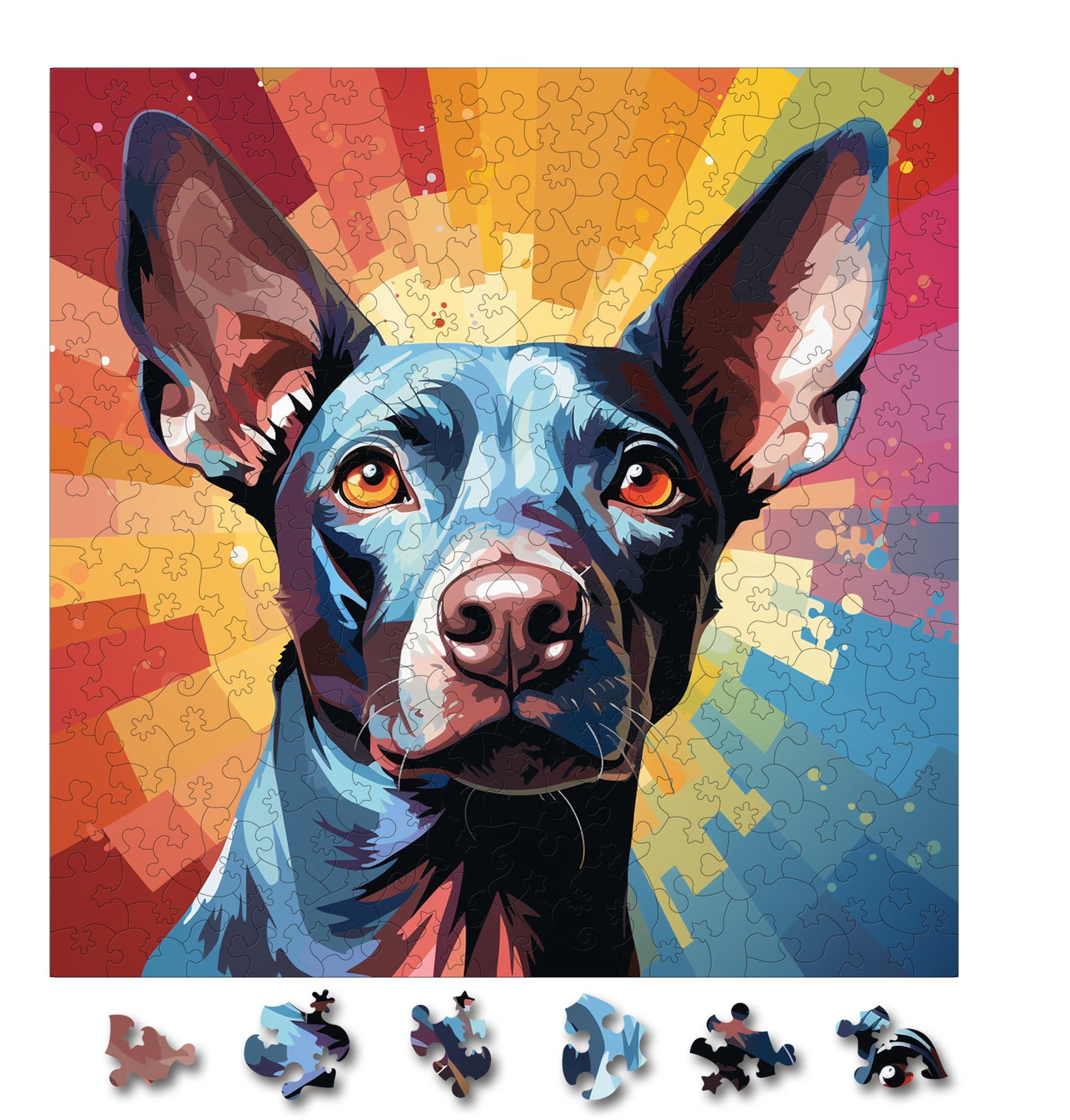 Puzzle cu Animale - Caini - Xoloitzcuintli 4 - 200 piese - 30 x 30 cm