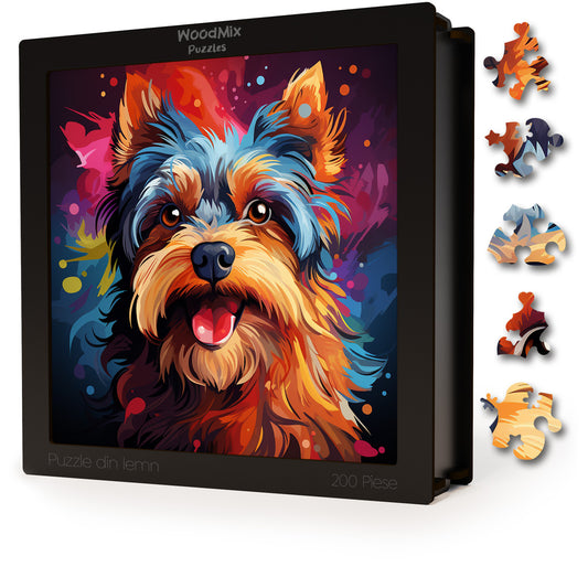 Puzzle cu Animale - Caini - Yorkshire Terrier 2 - 200 piese - 30 x 30 cm