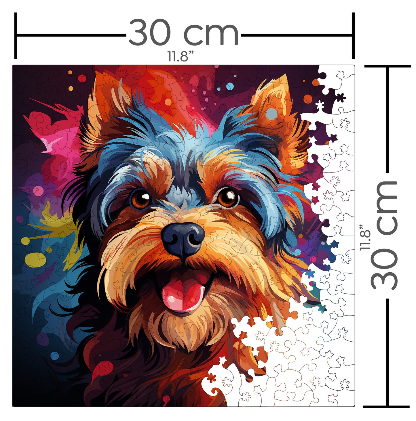 Puzzle cu Animale - Caini - Yorkshire Terrier 2 - 200 piese - 30 x 30 cm