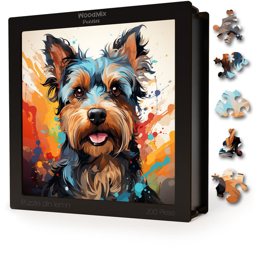 Puzzle cu Animale - Caini - Yorkshire Terrier 3 - 200 piese - 30 x 30 cm