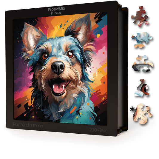 Puzzle cu Animale - Caini - Yorkshire Terrier 4 - 200 piese - 30 x 30 cm