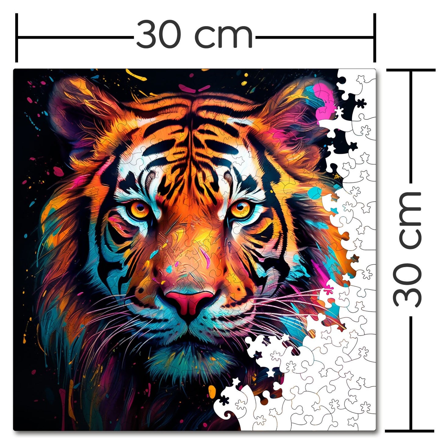 Puzzle cu Animale - Tigru 1 - 200 piese - 30 x 30 cm