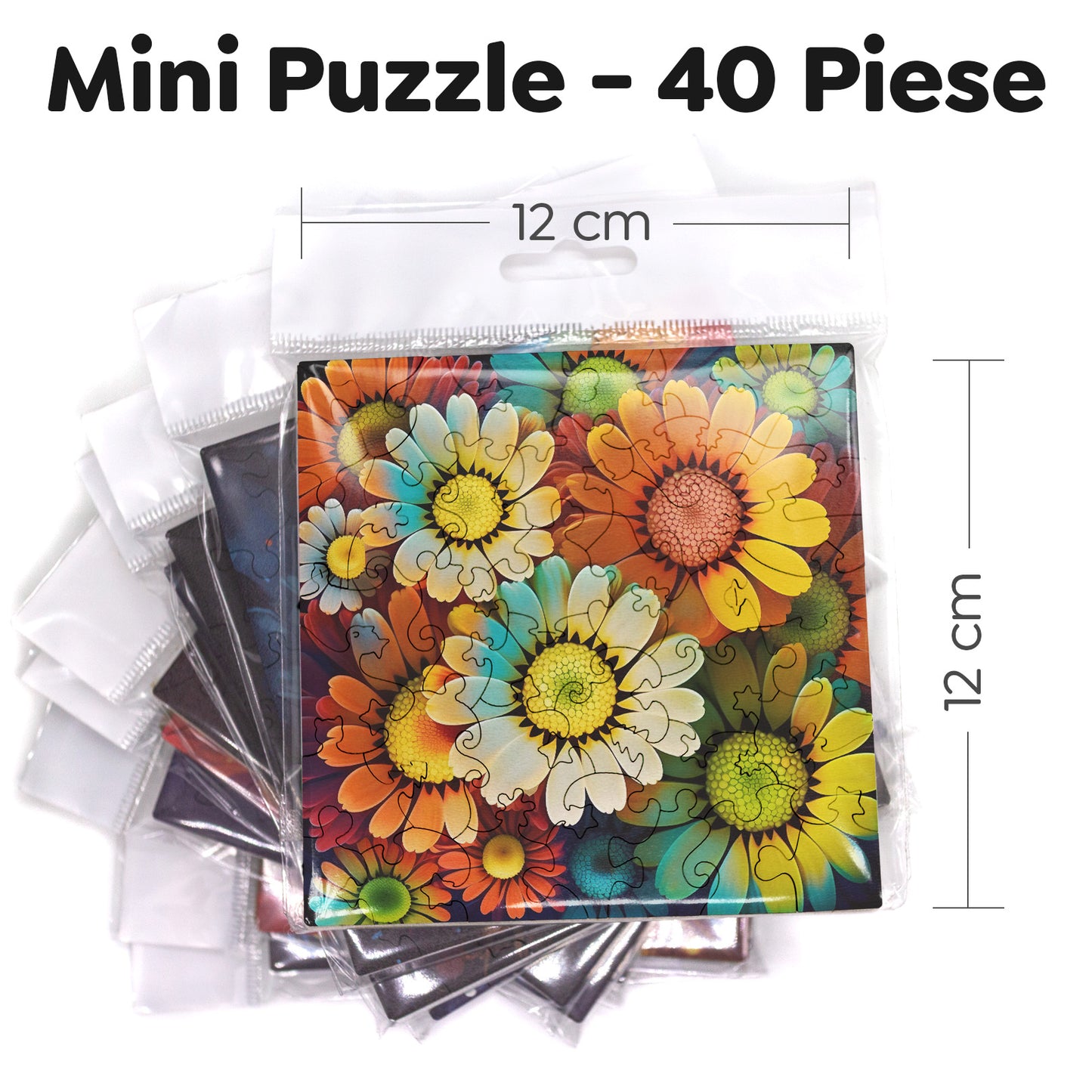 Puzzle cu Flori - Feverfew - 200 piese - 30 x 30 cm