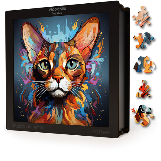 Puzzle cu Pisici - Abyssinian 1 - 200 piese - 30 x 30 cm