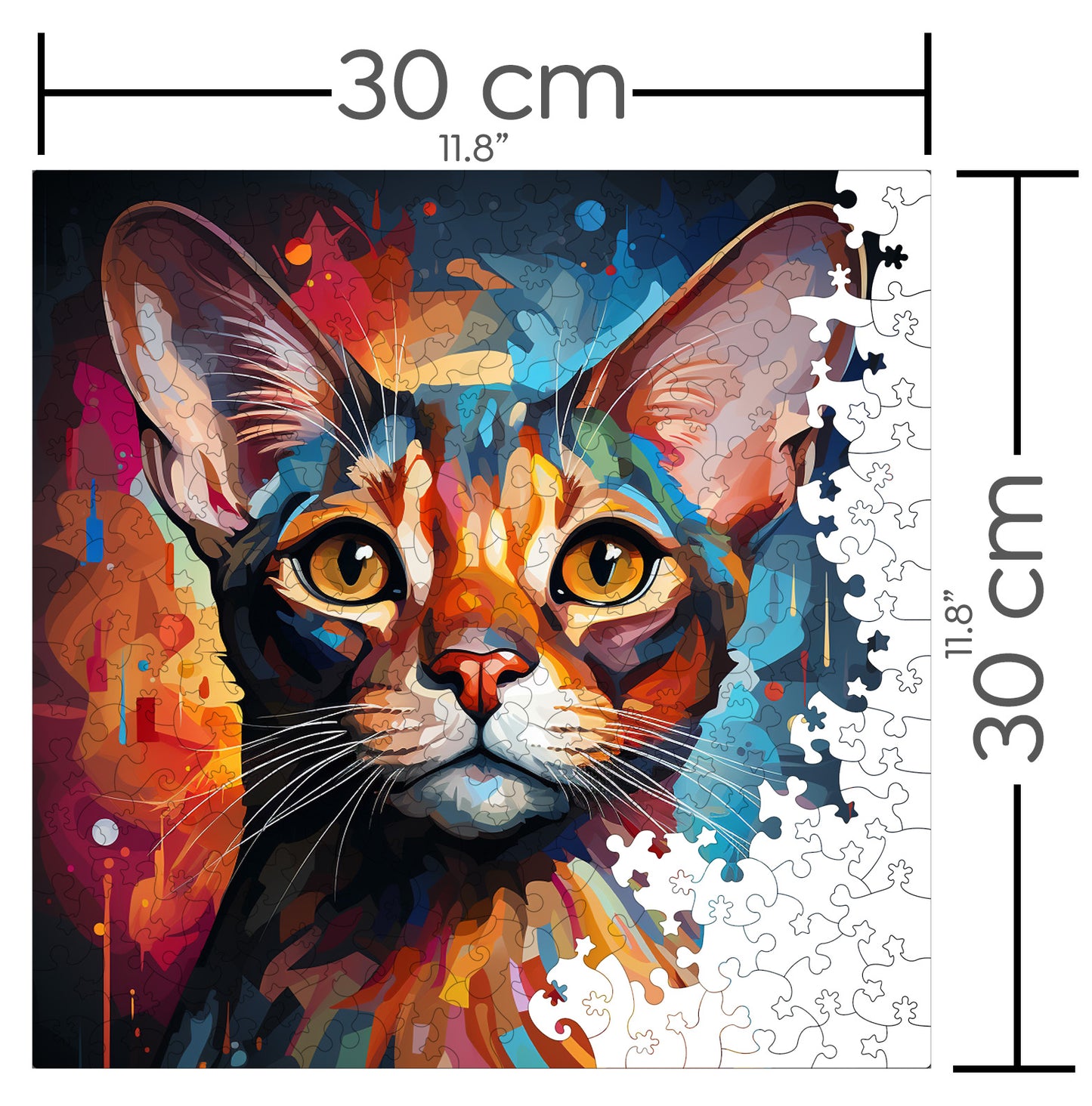 Puzzle cu Pisici - Abyssinian 2 - 200 piese - 30 x 30 cm
