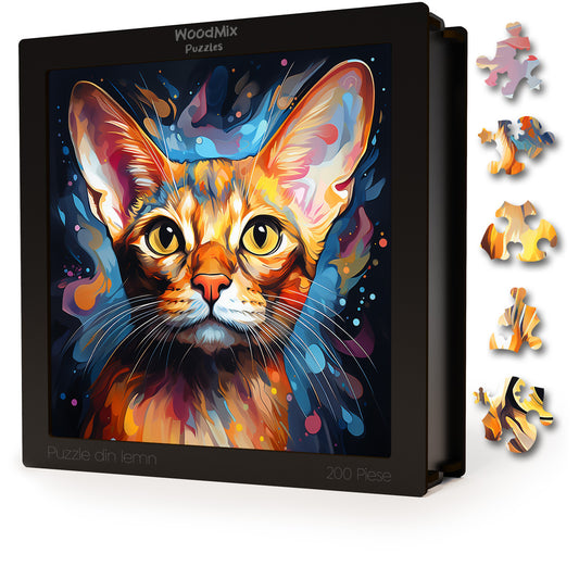 Puzzle cu Pisici - Abyssinian 3 - 200 piese - 30 x 30 cm
