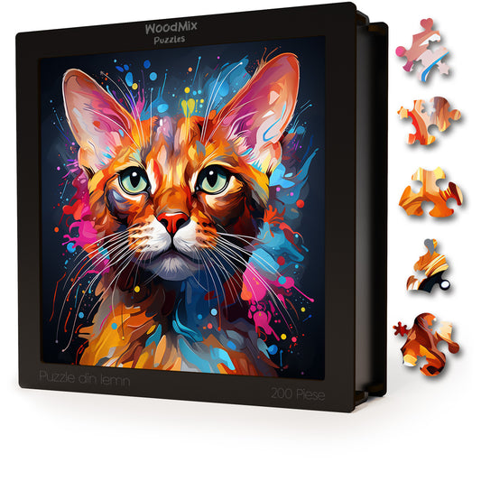 Puzzle cu Pisici - Abyssinian 4 - 200 piese - 30 x 30 cm