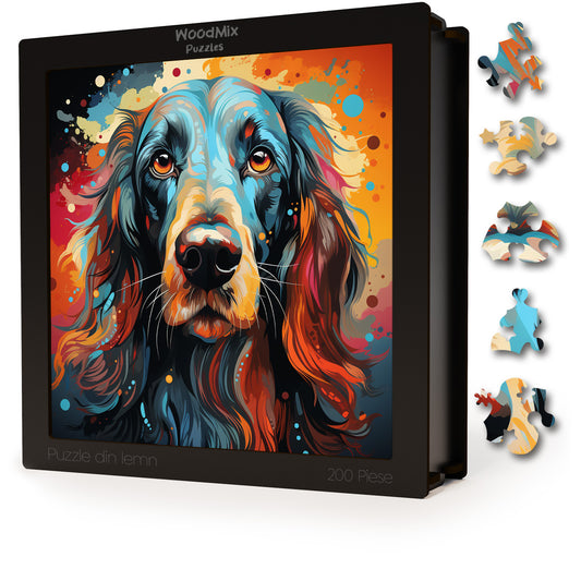 Puzzle cu Animale - Caini - Afghan Hound 3 - 200 piese - 30 x 30 cm