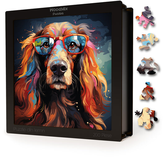 Puzzle cu Animale - Caini - Afghan Hound 4 - 200 piese - 30 x 30 cm