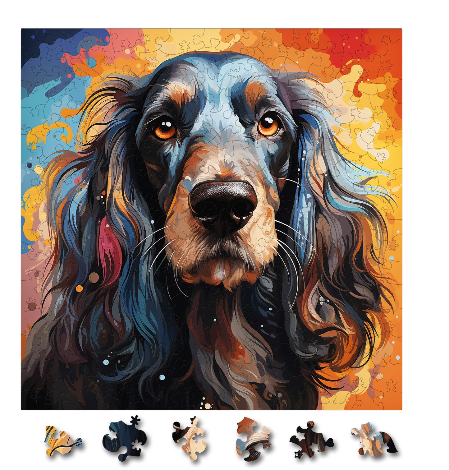 Puzzle cu Animale - Caini - Afghan Hound 2 - 200 piese - 30 x 30 cm