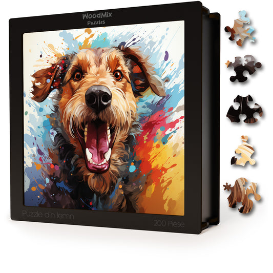 Puzzle cu Animale - Caini - Airedale Terrier 2 - 200 piese - 30 x 30 cm