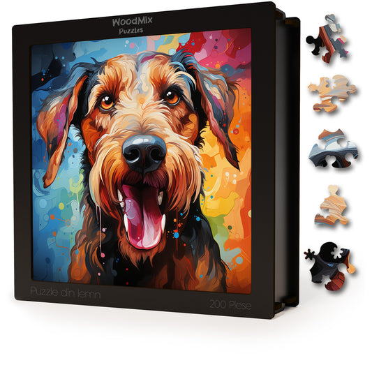 Puzzle cu Animale - Caini - Airedale Terrier 3 - 200 piese - 30 x 30 cm