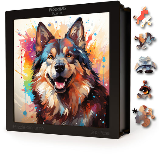 Puzzle cu Animale - Caini - Akita 2 - 200 piese - 30 x 30 cm