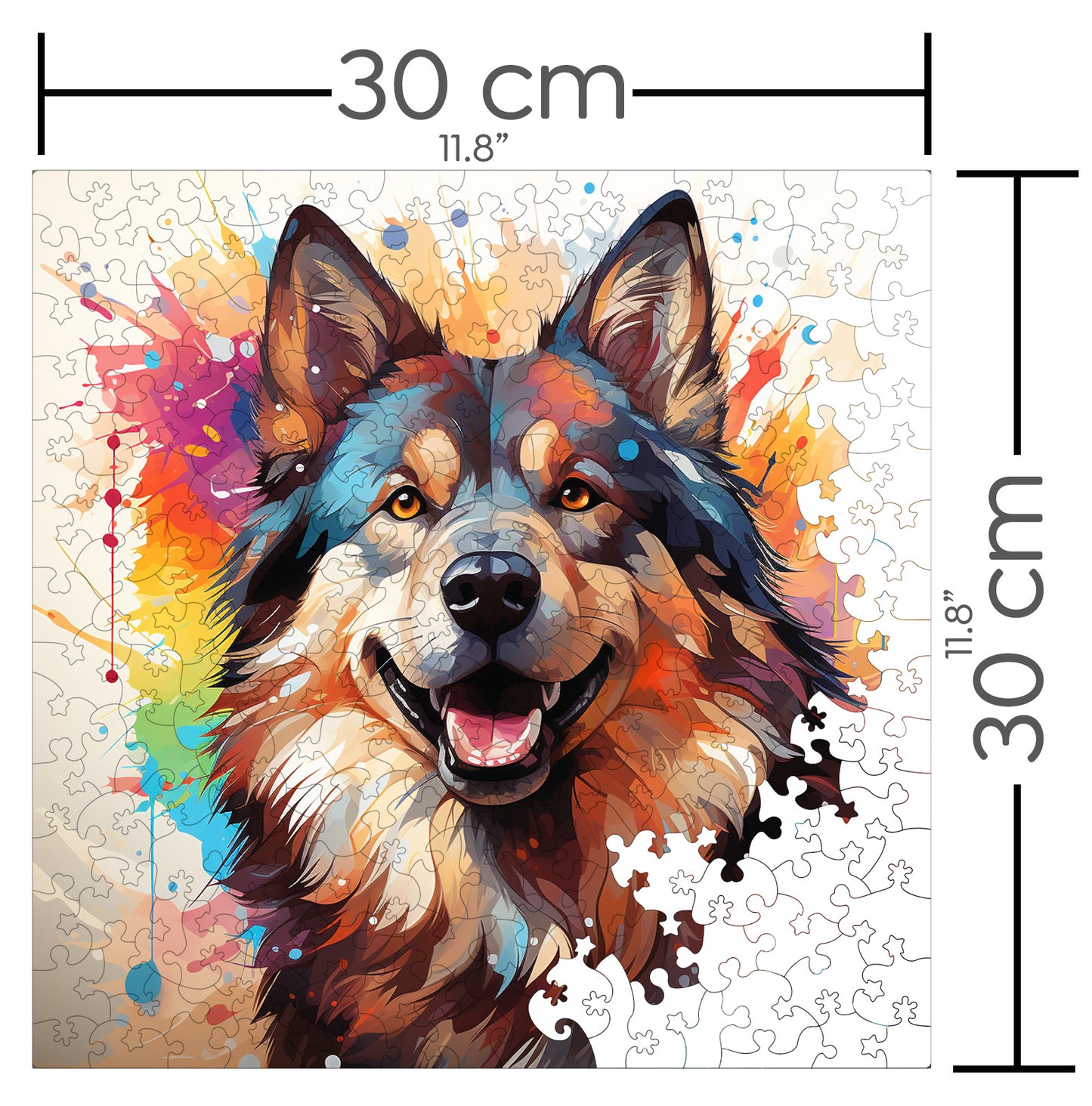 Puzzle cu Animale - Caini - Akita 2 - 200 piese - 30 x 30 cm