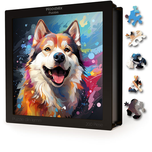 Puzzle cu Animale - Caini - Akita 4 - 200 piese - 30 x 30 cm