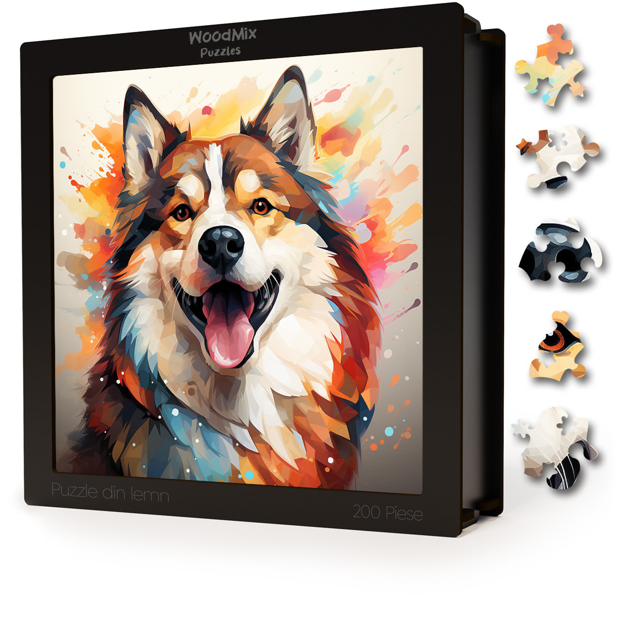 Puzzle cu Animale - Caini - Akita 3 - 200 piese - 30 x 30 cm