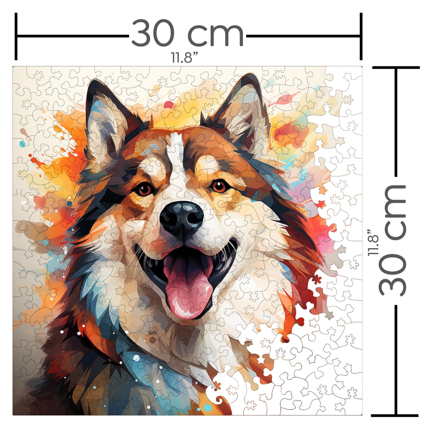 Puzzle cu Animale - Caini - Akita 3 - 200 piese - 30 x 30 cm