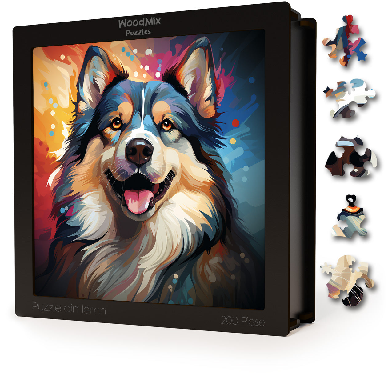 Puzzle cu Animale - Caini - Alaskan Malamute 1 - 200 piese - 30 x 30 cm