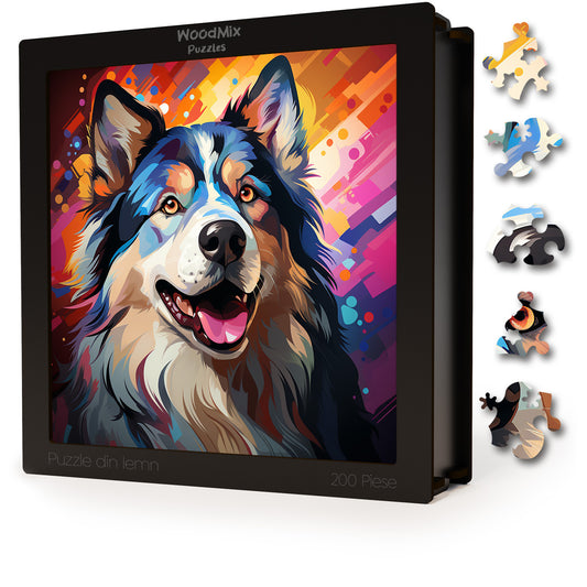 Puzzle cu Animale - Caini - Alaskan Malamute 3 - 200 piese - 30 x 30 cm